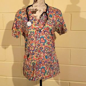 Dickies hearts 💕 Nursing uniform sz Small